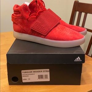 Adidas Tubular Invader Strap Red Size 13